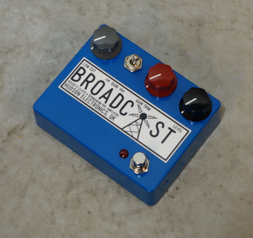 Hudson Electronics Broadcast Preamp Pedal in blue