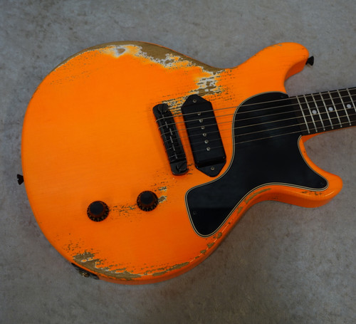NEW! USA Rock N Roll Relics Thunders DC P-90 electric guitar in neon orange
