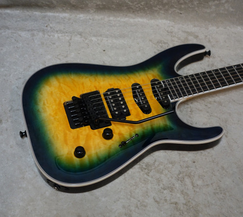 MINT! Jackson Pro Plus Series Soloist SLA3Q guitar in Amber Blue Burst 2313