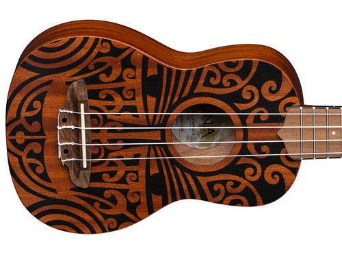 Luna Uke Tribal Mahogany Soprano mint