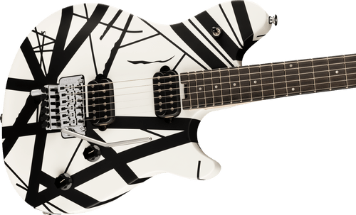 Pre-Order! 2024 EVH Wolfgang Special Striped guitar in Black / White Satin