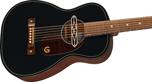 Pre-Order! 2024 Gretsch Deltoluxe Parlor Acoustic Guitar in Black top finish
