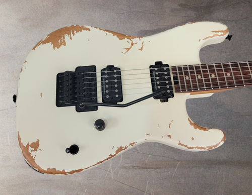 IN-STOCK! 2024 Charvel Pro-Mod Relic San Dimas Style 1 HH FR PF guitar Weathered White #2572