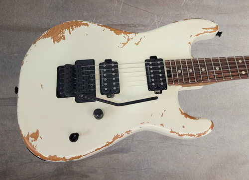 IN-STOCK! 2024 Charvel Pro-Mod Relic San Dimas Style 1 HH FR PF guitar Weathered White #3446