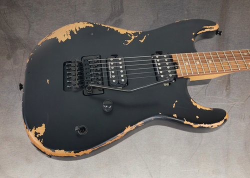 IN-STOCK! 2024 Charvel Pro-Mod Relic San Dimas Style 1 HH FR PF guitar Weathered Black #2600