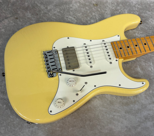 USA Suhr Custom Shop Classic S Antique electric guitar in Vintage Yellow w/ hard