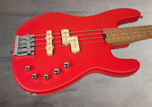 IN-STOCK! 2024 Charvel Pro-Mod San Dimas Bass PJ IV in Ferrari Red