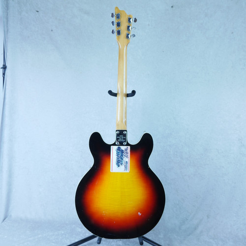 Vintage Univox Custom Hollowbody Electric Guitar in Sunburst Finish hollow body