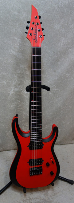 MINT! Jackson Pro Plus Series DK Modern MDK7 HT guitar Satin Red w/ Black bevels