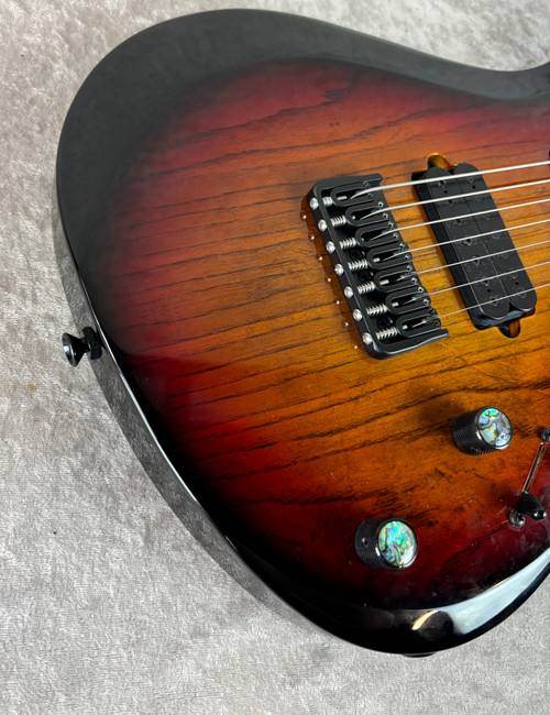 Kiesel A2 7 seven string electric guitar in sunburst finish with gigbag
