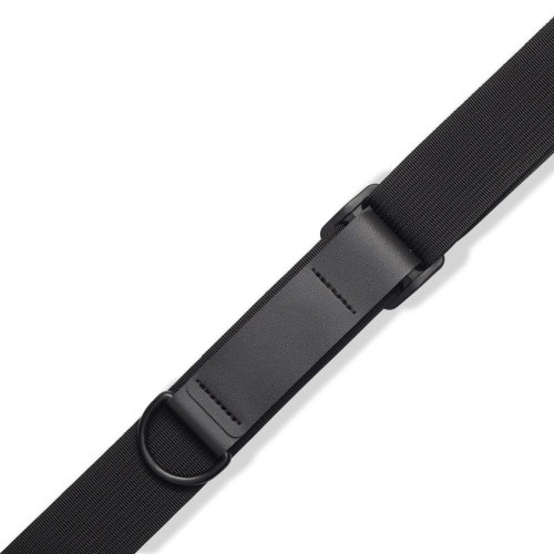 Levy's ergonomic Leather Right Height Series guitar strap Black