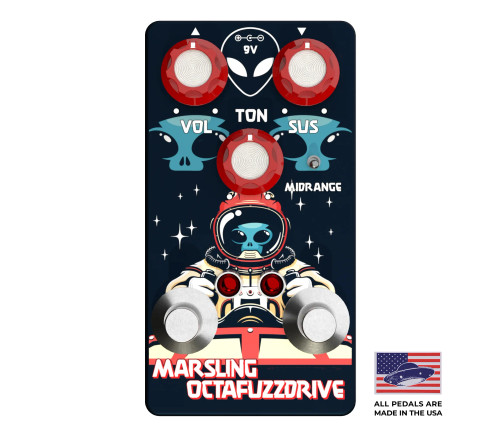 INTERSTELLER AUDIO MACHINES / MARSLING OCTAFUZZDRIVE \ OD - FUZZ PEDAL - FREE 9V ADAPTOR