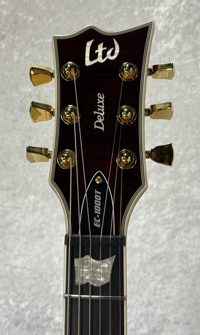LTD Deluxe EC-1000T Eclipse electric guitar transparent red finish