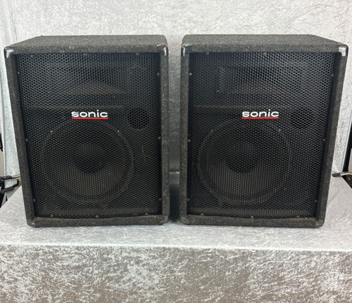 Pair of Sonic TM-12 passive PA speakers