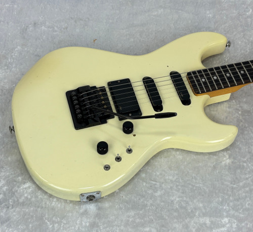 1986 G&L Invader electric guitar in (aged) white finish w/ case