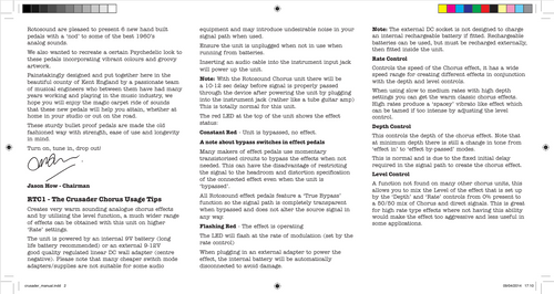 ROTOSOUND | CRUSADER CHORUS GUITAR PEDAL / NOS MADE IN U.K.