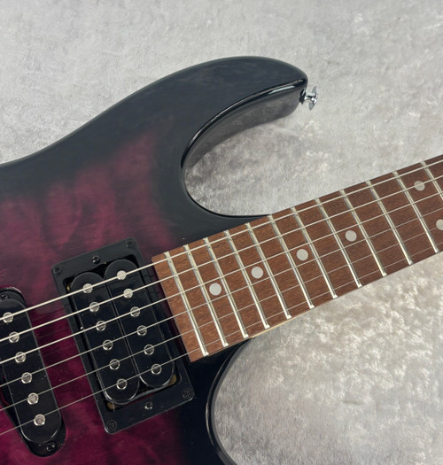 Ibanez Gio GRX70QA Electric Guitar in transparent violet finish