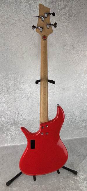 F Bass VF-4 electric bass guitar in Fiesta Red with case