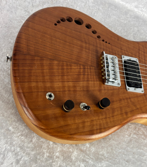 G Gress #232 electric guitar with redwood top and case