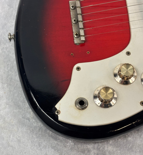 Vintage USA 60's Custom Kraft Ambassador electric guitar in red burst