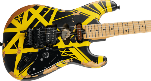 PRE-ORDER - EVH LIMITED EDITION FRANKENSTEIN "FRANKIE" AGED BLACK & YELLOW
