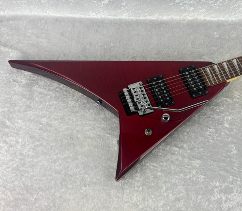 Jackson Rhoads RX10D electric guitar in transparent red finish w/ case