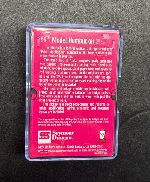 NEW! Seymour Duncan 59 SH-1B bridge humbucker in black