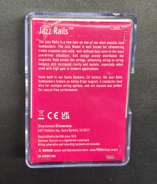 NEW! Seymour Duncan Jazz Rails SH-2N neck pickup