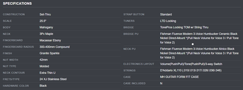 PRE-ORDER - 2026 LTD DELUXE MH-1000NT ELECTRIC GUITAR / GRANITE SPARKLE