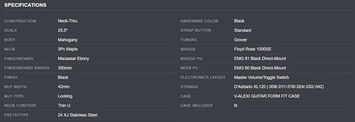 PRE-ORDER - 2026 LTD DELUXE NV-1000 CLASSIC V GUITAR / BLACK
