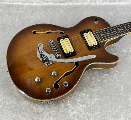 Vintage Antares Hollowbody S Single Cut electric guitar with case