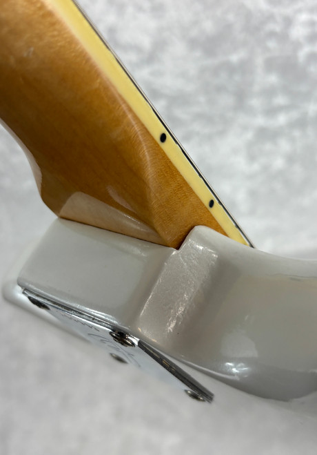 Vintage 1965 USA Fender Jazzmaster electric guitar with Arctic Pearl refin