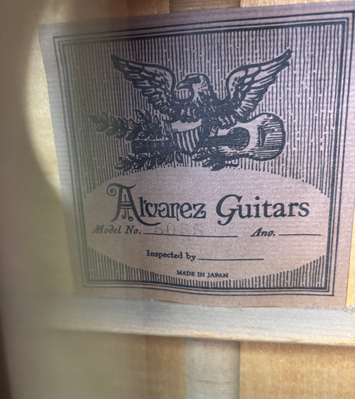 Vintage MIJ Alvarez 5055 acoustic guitar with case