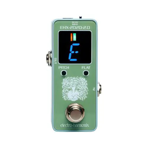 EHX ELECTRO-HARMONIX 2020 2.0 MINI PEDAL GUITAR / BASS TUNER  + FREE PATCH CABLE