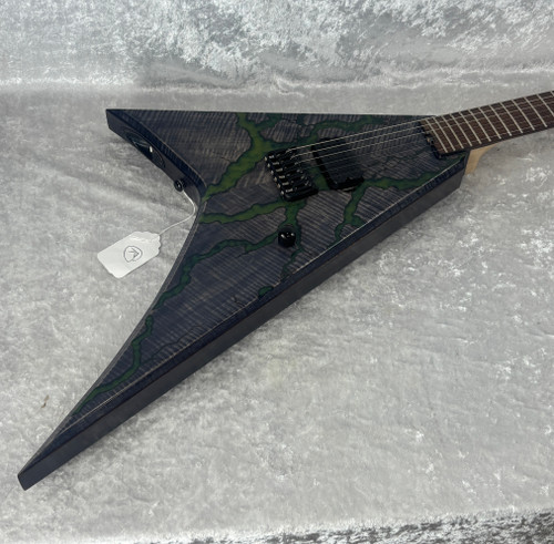 USA Difiance Sceptre electric guitar in Intrinsic Ooze finish w/ matching headstock