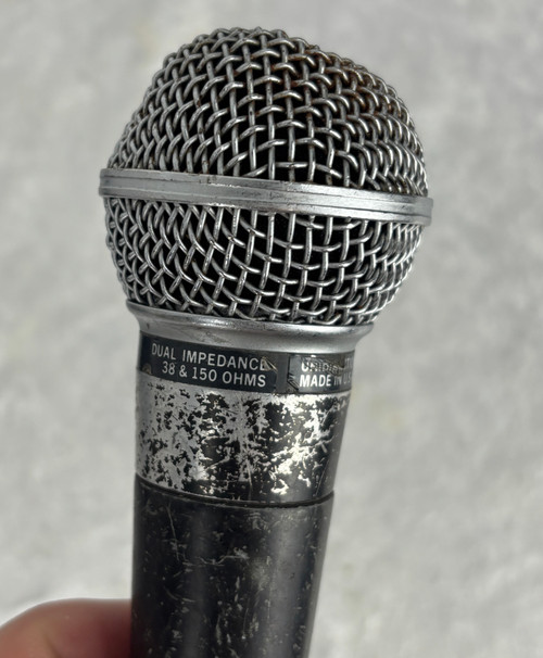 Lot of 2 old logo dual impedance Shure SM-58 microphones mics