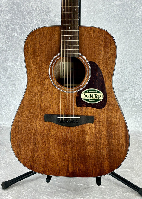 Ibanez AW54 Solid Top dreadnaught Acoustic Guitar / Open Pore Natural