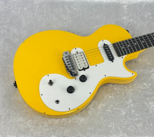 Epiphone Les Paul SL in yellow "Custom Pawn Shop Special" humbucker route and bridge upgrade
