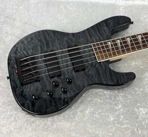 Jackson JS Concert 5 string bass guitar in transparent black finish