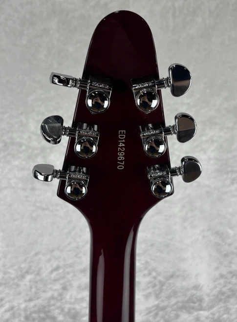 Edwards E-FV-120D Flying V guitar in cherry red finish