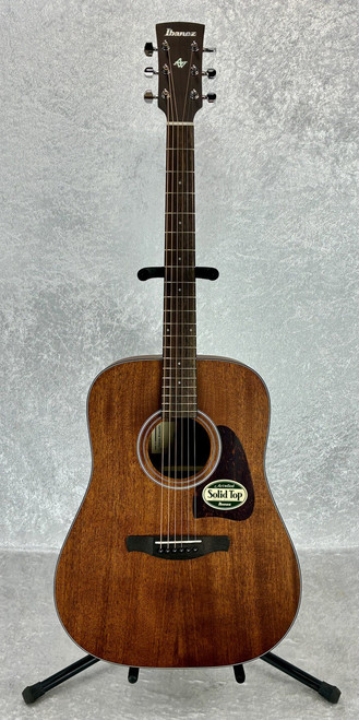 Ibanez AW54 Solid Top dreadnaught Acoustic Guitar Open Pore Natural
