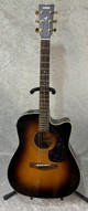 Yamaha FX335C acoustic electric guitar in sunburst finish with case