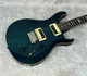 PRS SE Custom 22 electric guitar in transparent greenish blue finish