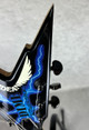 Dean Dime Razorback Dimebolt electric guitar in Lightning Bolt finish with case