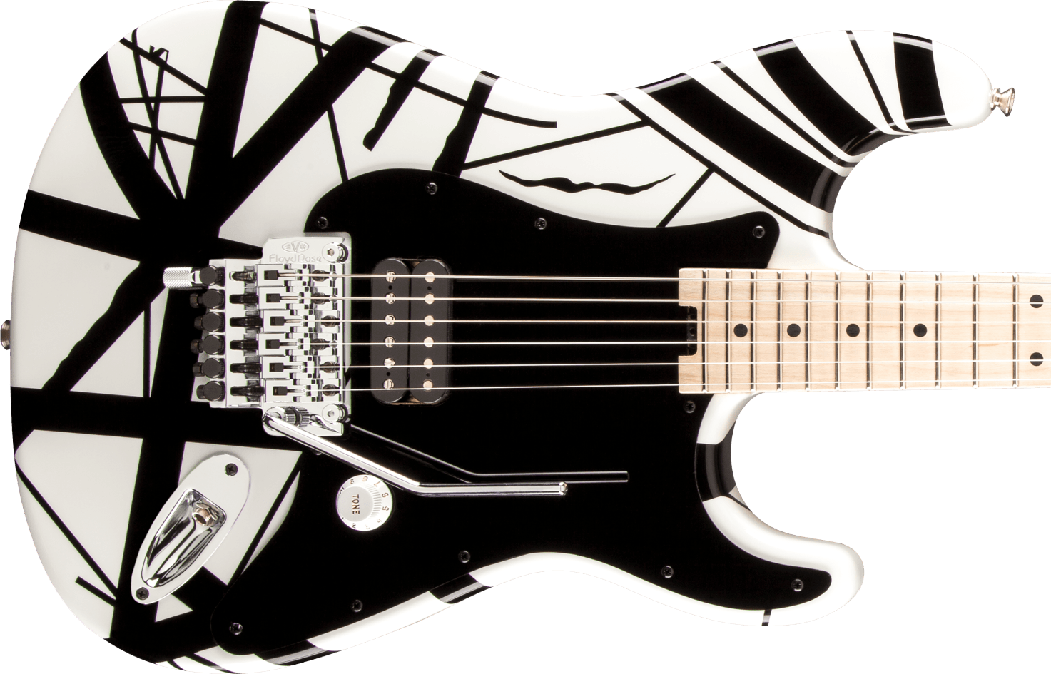 Pre-order! EVH Striped Series electric guitar White/Black Stripes
