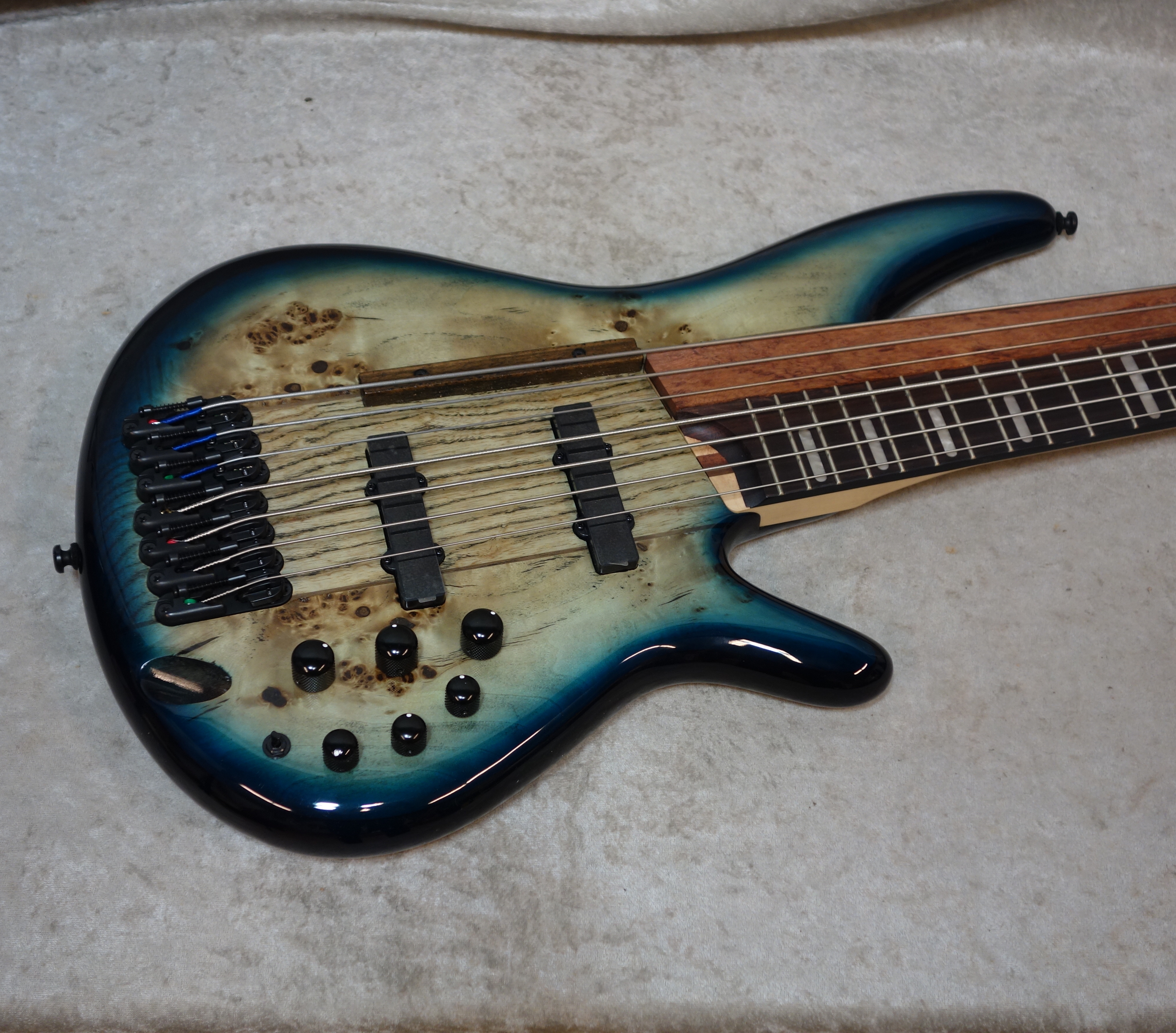 Ibanez Bass Workshop SRAS7 Ashula 7-string Bass Guitar in Cosmic Blue  Starburst