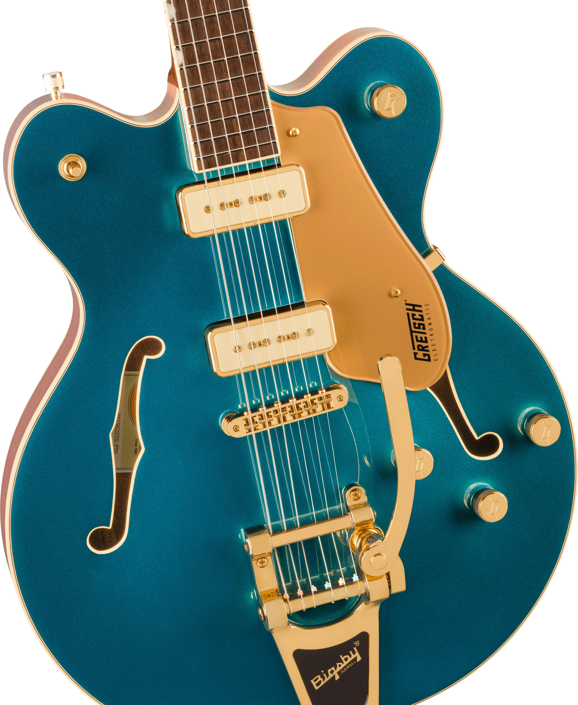 送料無料 GRETCH Electromatic ゴールド&グリーン H/C付 Gretsch/G5655TG Electromatic Center Block Jr. Single-Cut