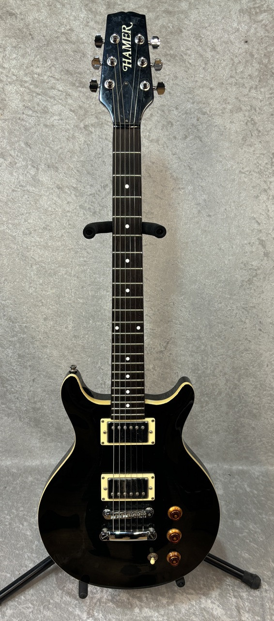 Hamer DC double cutaway electric guitar transparent black (made in