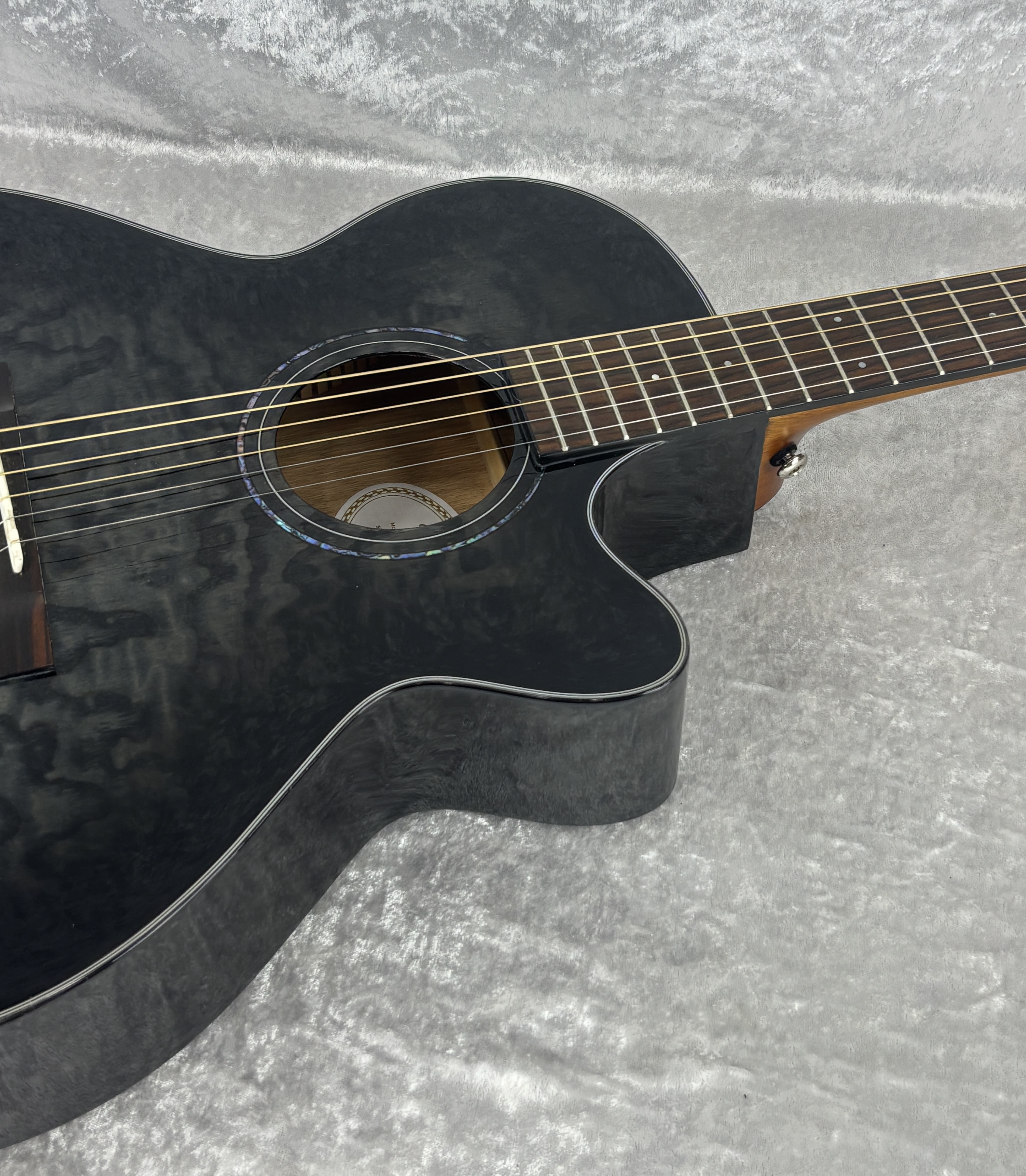 Mitchell MX430QAB Exotic Series Acoustic-Electric Guitar Midnight
