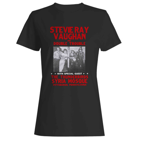 Stevie Ray Vaughan Double Trouble Live Tour Woman's T-Shirt